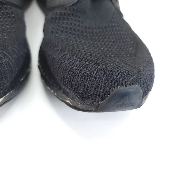 Adidas Ultra Boost 20 Sz 12 Core Black Silver Metallic Running Shoes FV8333 2020 - Picture 4 of 8